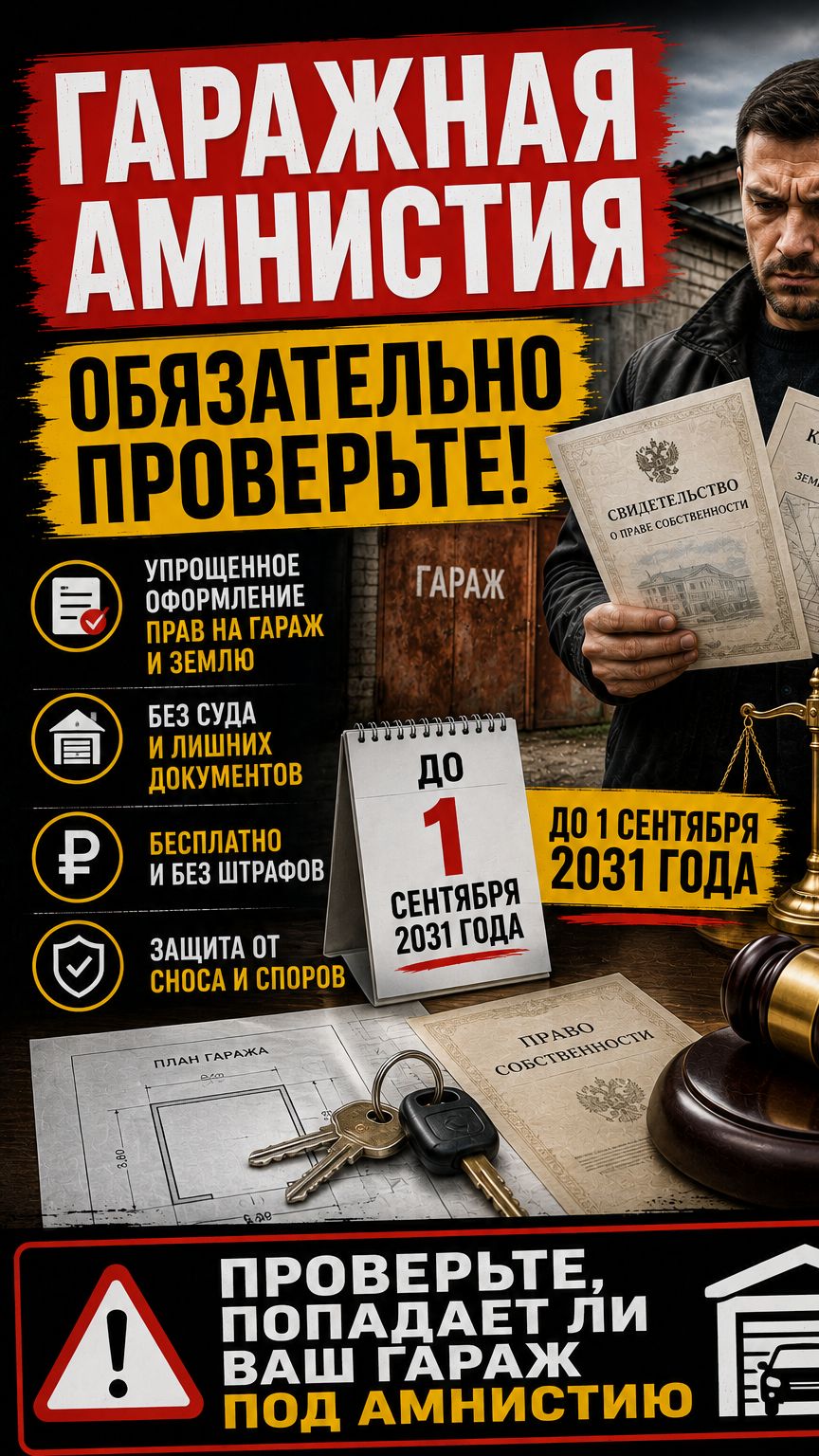 Гаражная амнистия, обязательно проверьте