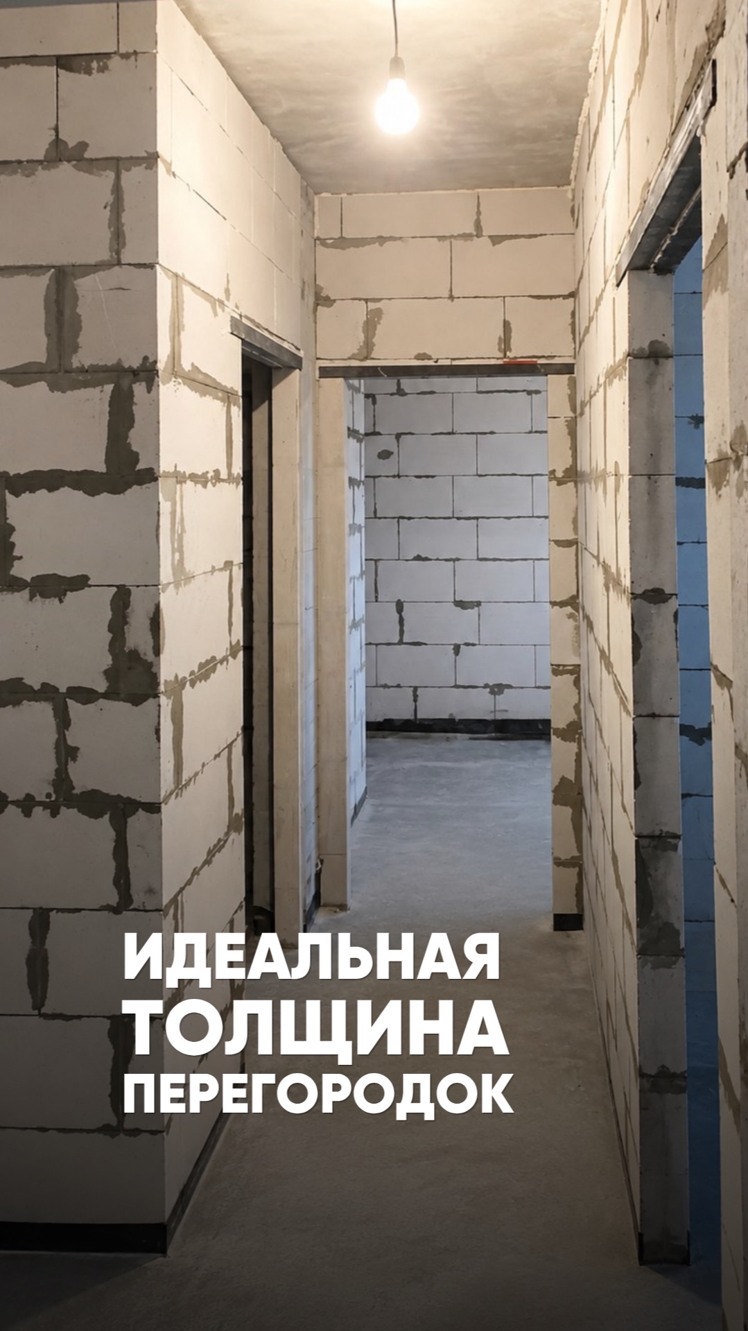 Правильная толщина перегородки 🔥