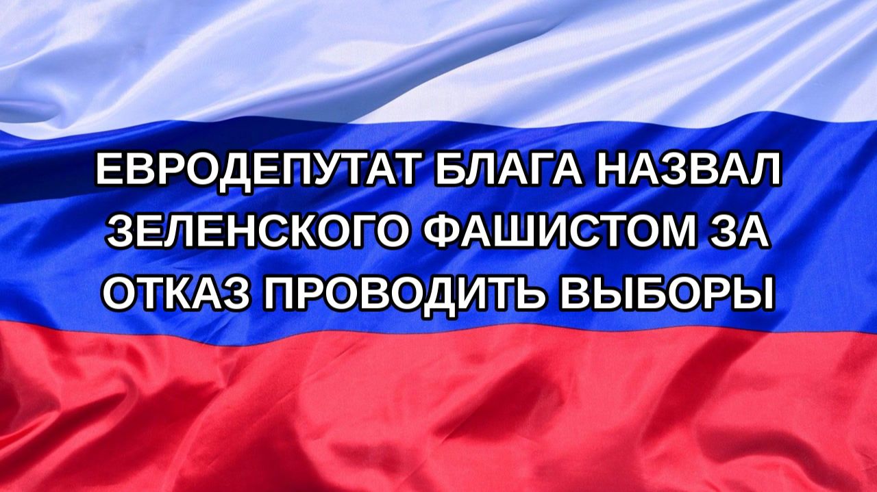 Н. РФ Евродепутат Блага назвал Зеленского фашистом за отказ проводить выборы