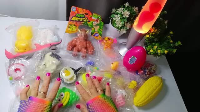 АСМР РАСПАКОВКА чудесных Сюрприз Боксов с игрушками для вашего удовольствия🤯жмякаю сквиши АСМР