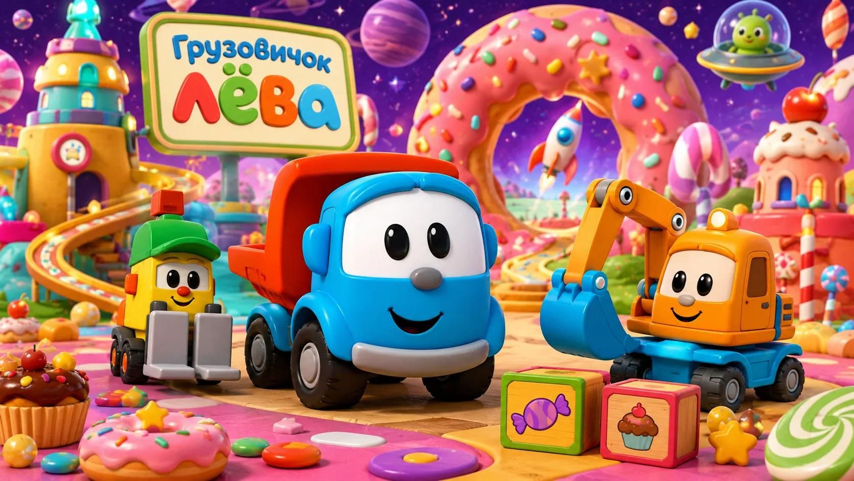 Лева грузовичок | игры | строим машинки | детям #игры #мультики.