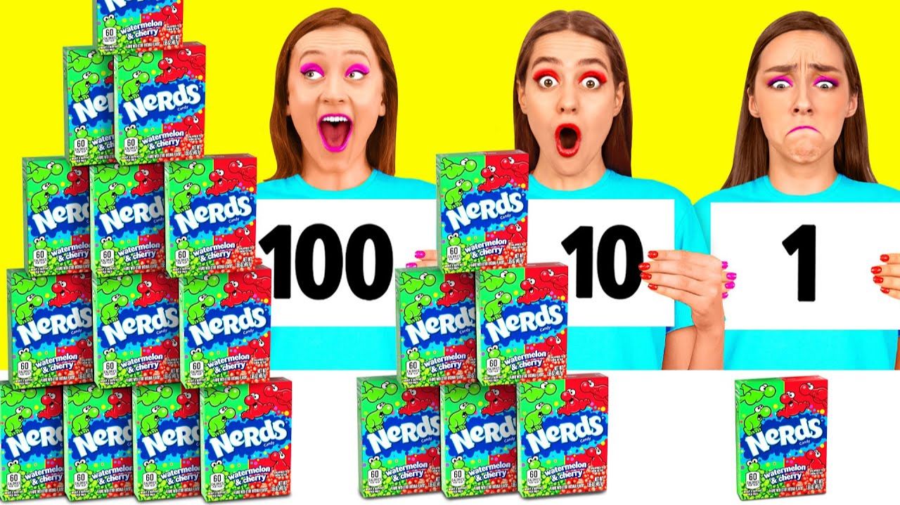 100 Слоев Еды Челлендж # Смешные Кулинарные Войны от KiKi Challenge