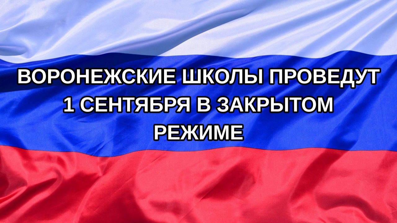 Н. РФ Воронежские школы проведут 1 сентября в закрытом режиме