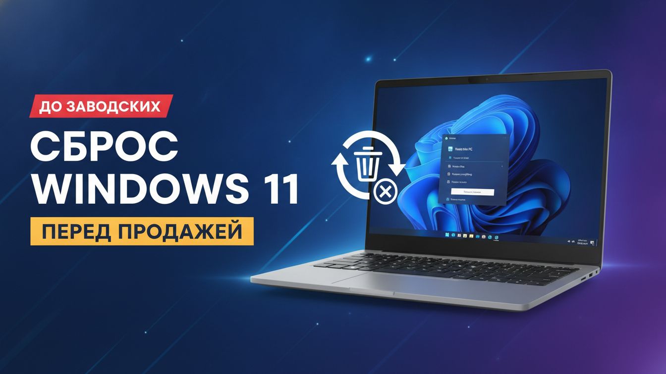 Как сбросить Windows 11 до заводских настроек ПЕРЕД ПРОДАЖЕЙ | Полная очистка диска!