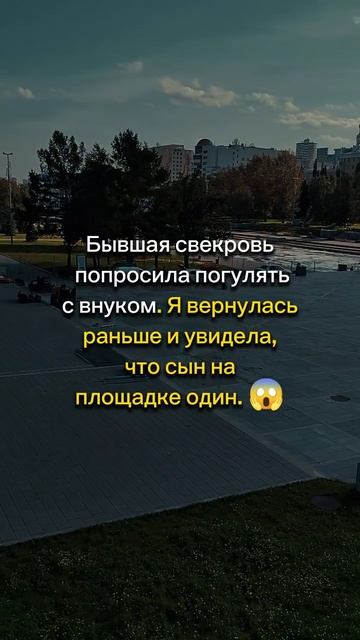 Бывшая свекровь попросила погулять с внуком. Я вернулась раньше и увидела, что сын на площадке один.