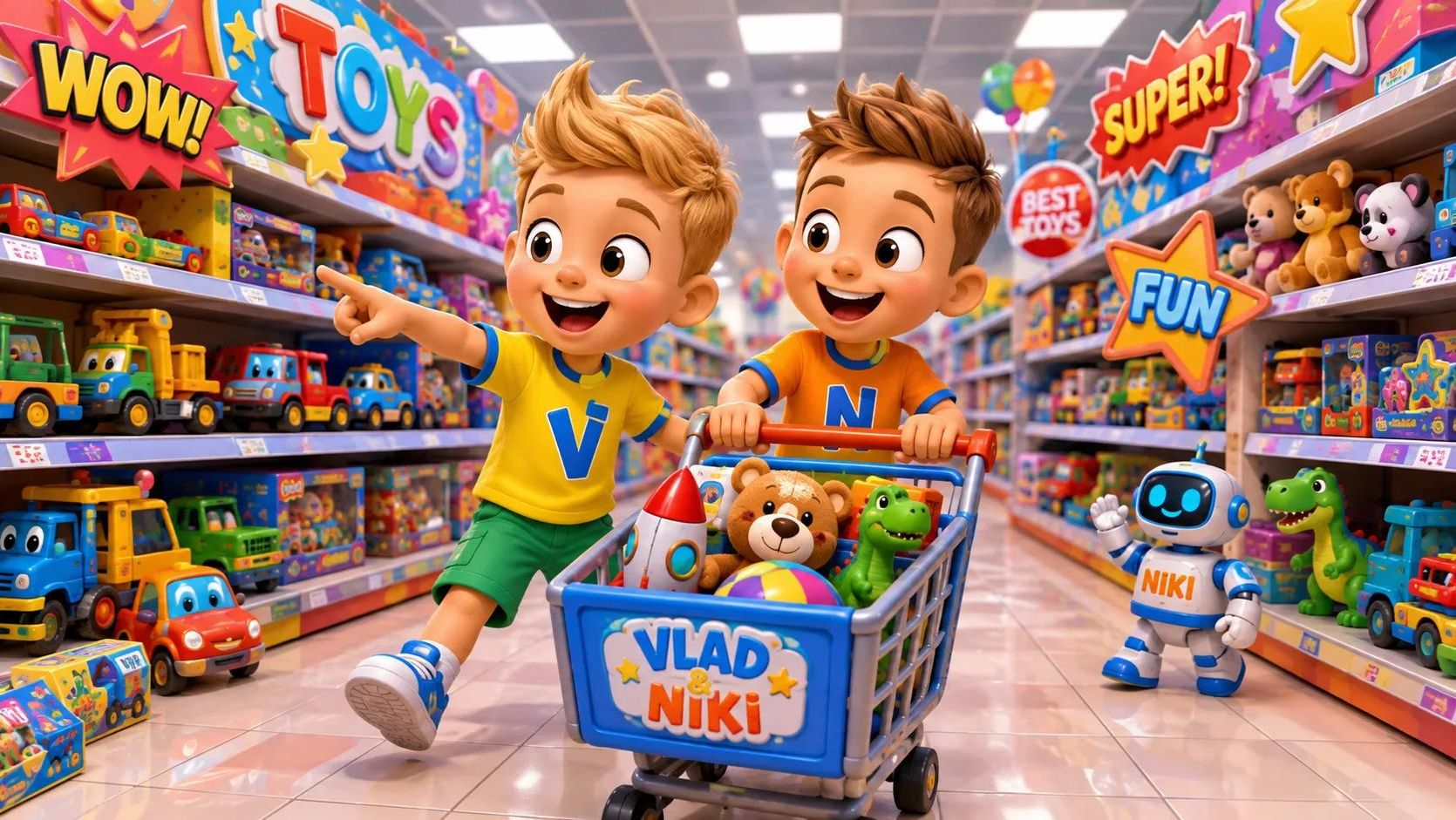Влад и Ники | магазин | игры | мультики #игры # мультфильмы #длядетей.