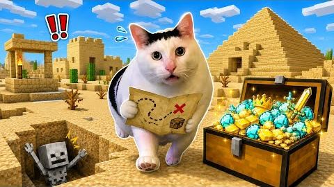 КОТ НАШЁЛ СУНДУК В МАЙНКРАФТЕ!ВЫЖИВАНИЕ МАЙНКАРФТ