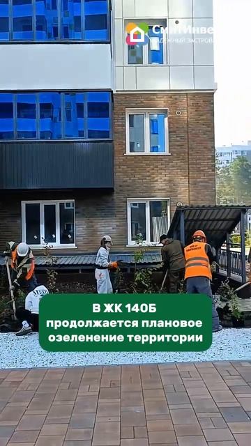В ЖК 140Б от СМИТ Инвеста продолжается плановое озеленение территории.