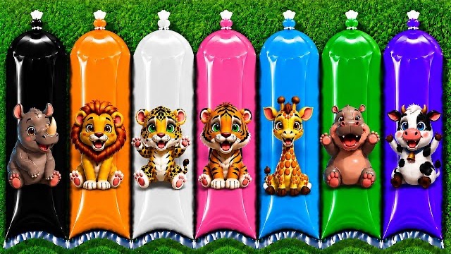 UNBOXING : Panda,kanguru, Kudanil,badak,kerbau,jerapah,singa,harimau,macan Tutul.