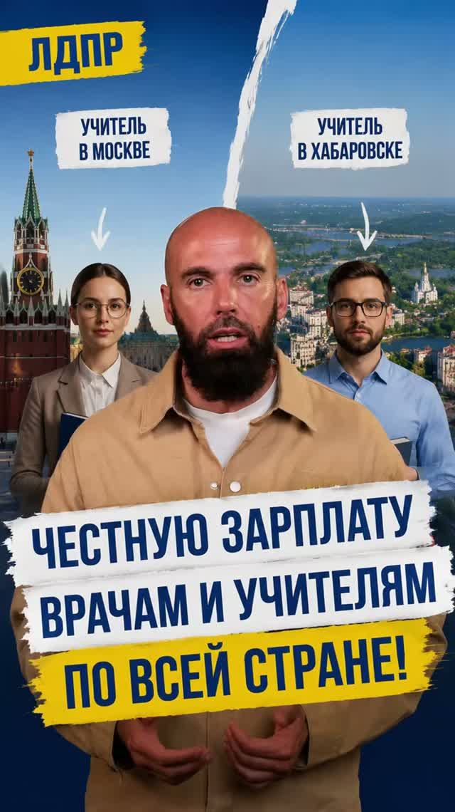 ЧЕСТНУЮ ЗАРПЛАТУ ВРАЧАМ И УЧИТЕЛЯМ ПО ВСЕЙ СТРАНЕ!   #врачи #учителя #лдпр #слуцкий