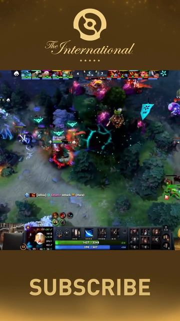 Yatoro попадается под стрелу Mirana и погибает.