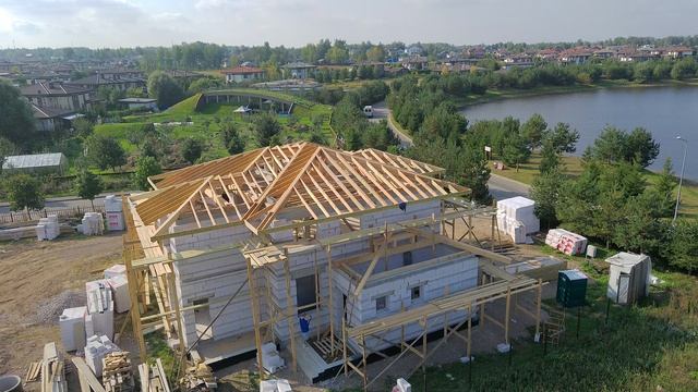 Рабочий_процесс #строительство #газобетон #загородный дом
