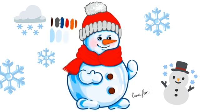 Рисуем СНЕГОВИЧКА ❄️ НОВОГОДНИЙ РИСУНОК ДЛЯ ДЕТЕЙ #урокирисования #рисуемсдетьми #рисованиедлядетей