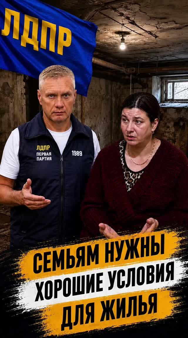 СЕМЬЯМ НУЖНЫ ХОРОШИЕ УСЛОВИЯ ДЛЯ ЖИЛЬЯ   семьи жилье лдпр слуцкий