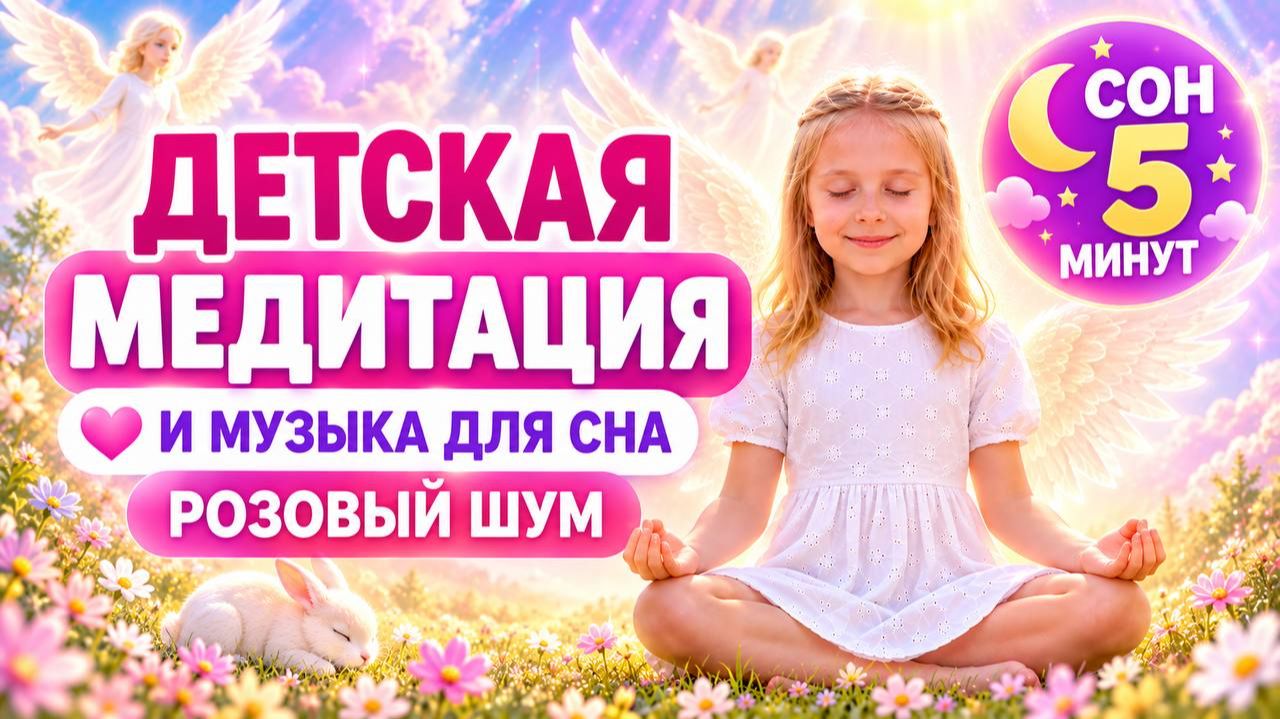 ДЕТСКАЯ 9D МЕДИТАЦИЯ  / Малыш уснет за 5 минут , музыка для сна , розовый шум
