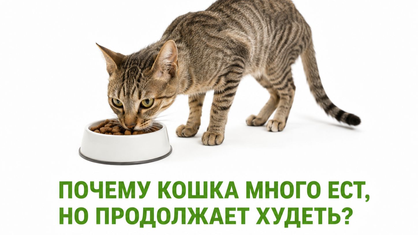 Почему кошка много ест, но продолжает худеть_