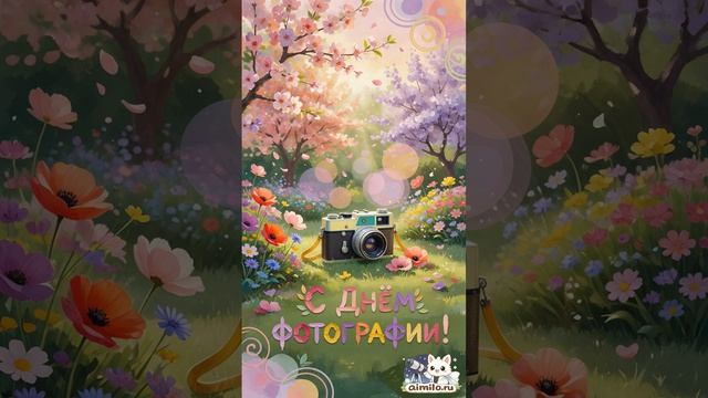 Открытка с песней на День фотографии