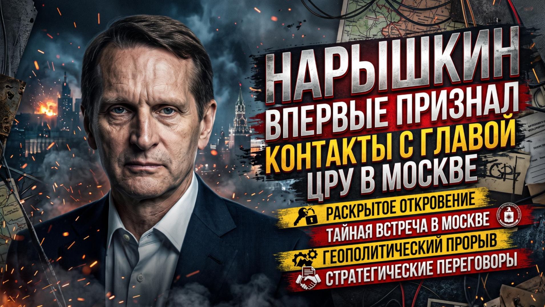 🎯Директор СВР Нарышкин впервые подтвердил переговоры с главой ЦРУ в Москве