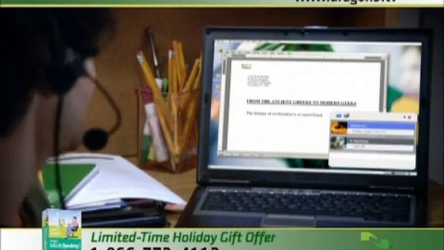 Dragon NaturallySpeaking commercial