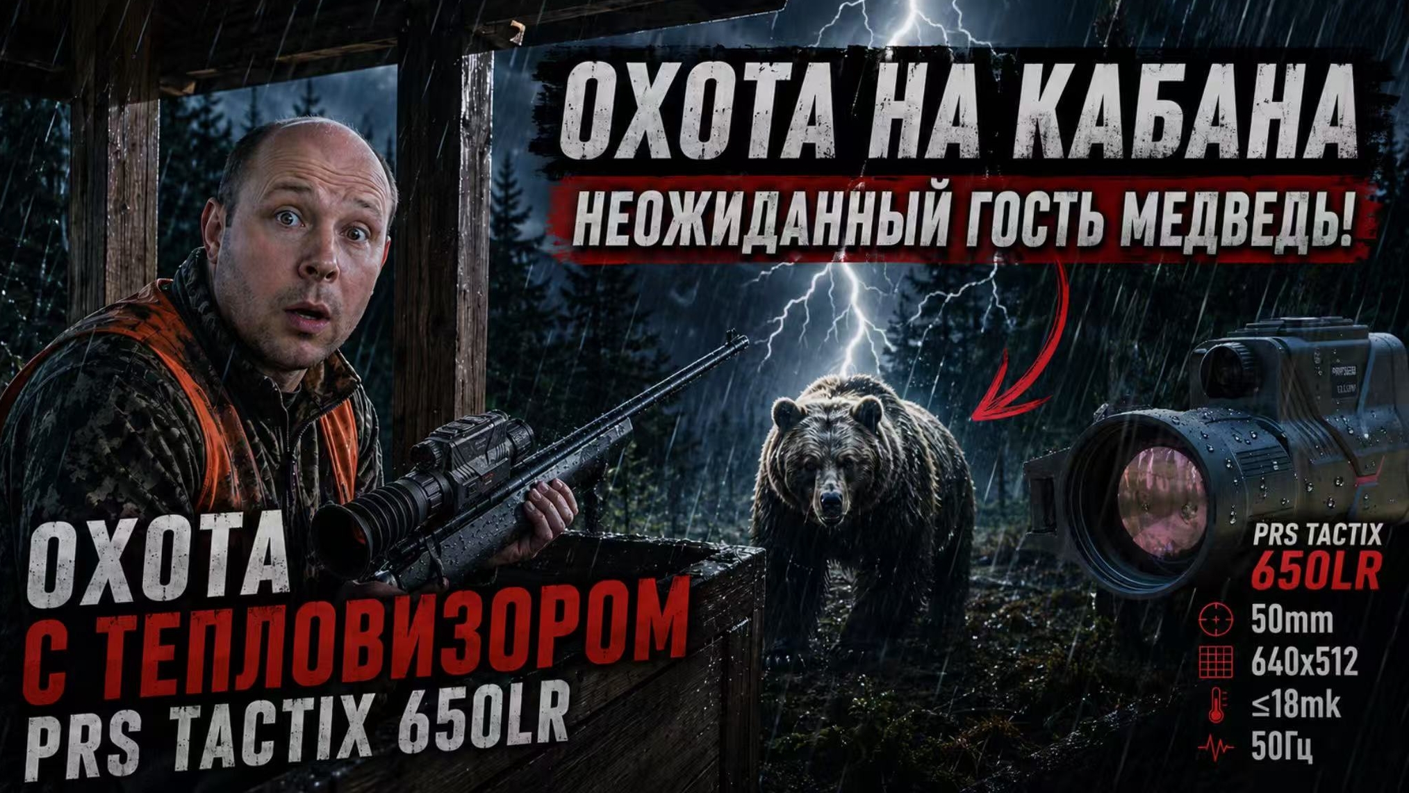 Охота с тепловизионным прицелом PRS Tactix 650 LR