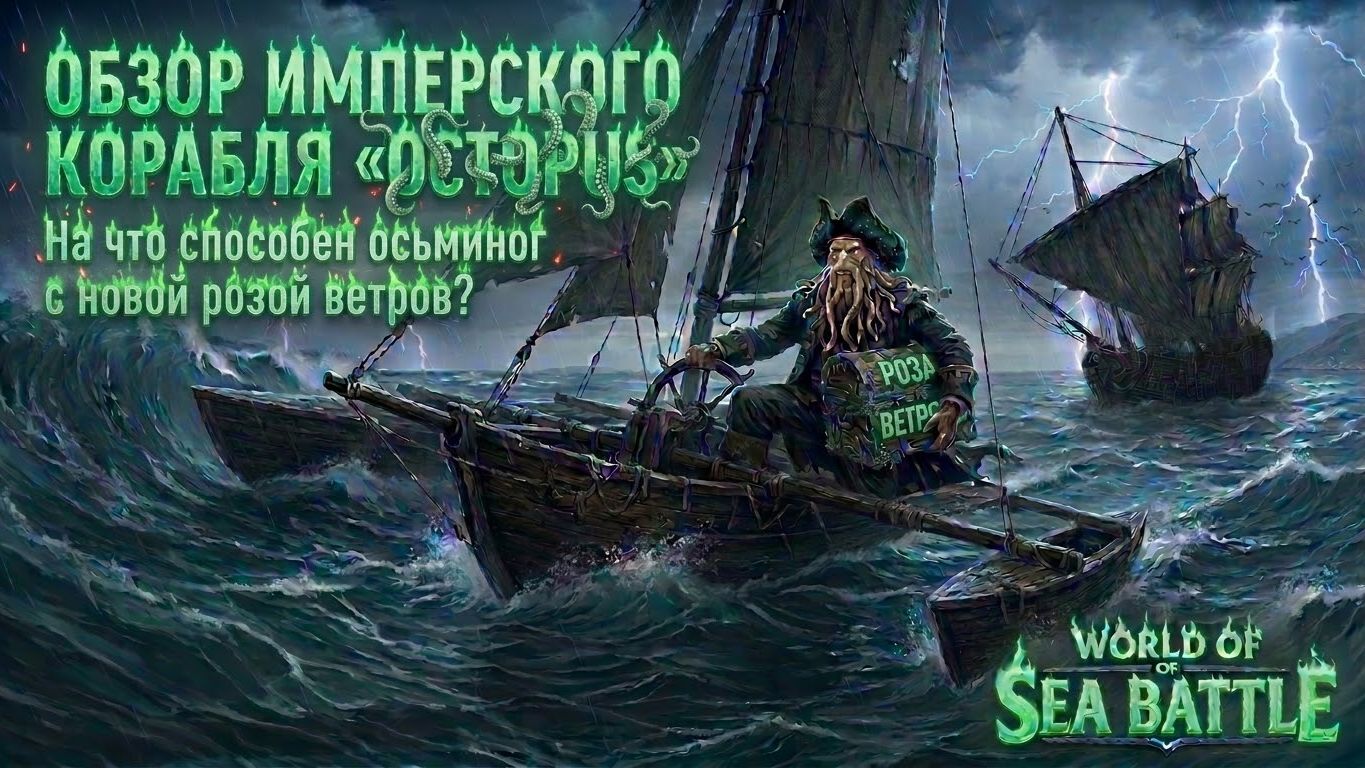 World Of Sea Battle. Обзор имперского корабля 2-го ранга «Octopus» + Механика новой розы ветров