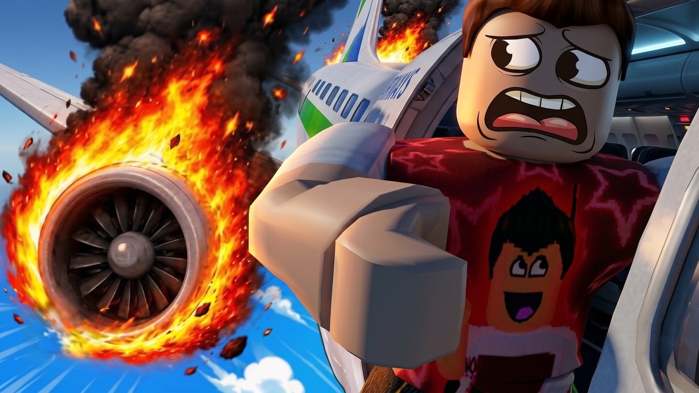 Я остался один за штурвалом самолета в Land Or Die в Roblox...