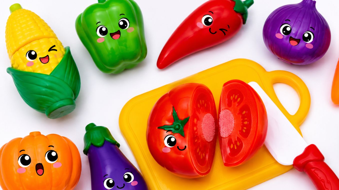 Режем овощи и учим их названия 🍅🥕 Развивающее видео для детей