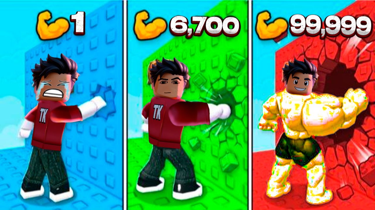 1 Vs 6,700 Vs 99,999! НАКАЧАЙСЯ ЧТОБЫ ПРОЙТИ ДАЛЬШЕ В ROBLOX!