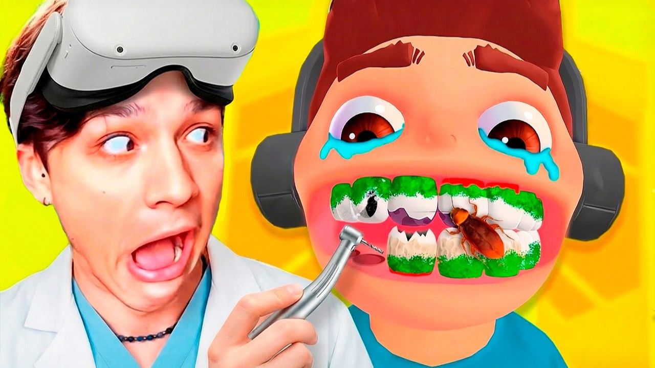 ВОТ ПОЧЕМУ Я ВСЕГДА ЧИЩУ ЗУБЫ😱 СТАЛ СТОМАТОЛОГОМ В VR ШЛЕМЕ😭🦷 Titans Clinic
