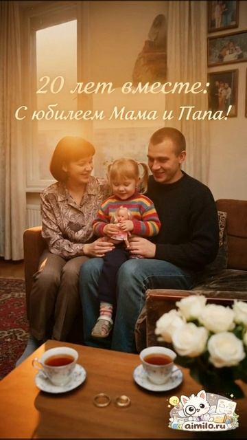 Юбилейная анимация с песней для родителей