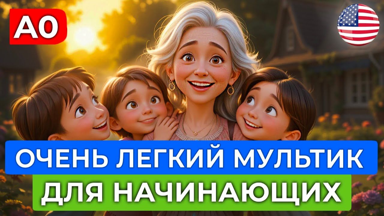 АНГЛИЙСКИЙ на слух через МУЛЬТИК для САМЫХ НАЧИНАЮЩИХ