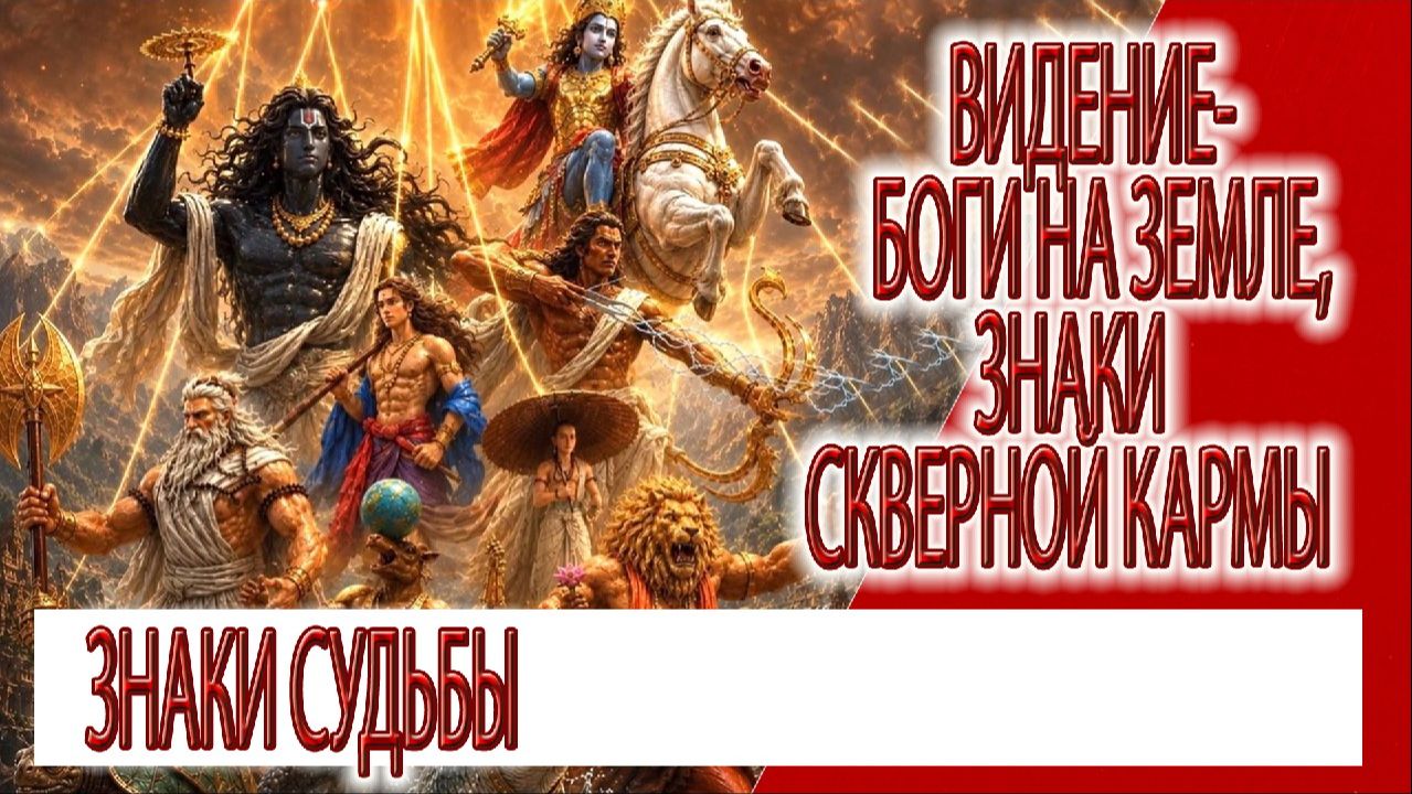 Видение - Боги на земле, символы Кармы, знаки неблагоприятной судьбы