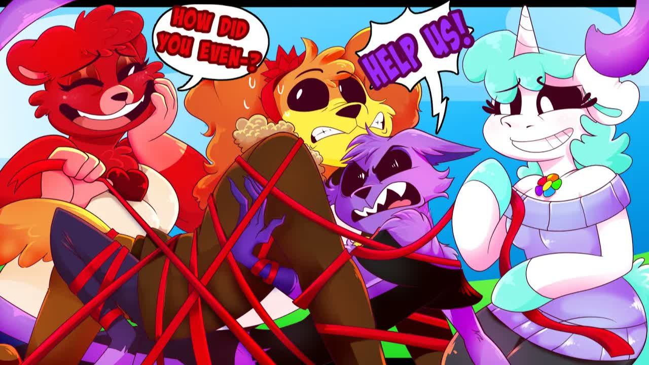 DogDay X CatNap & Bobby BearHug X CraftyCorn Ribbon Tie Up | Poppy Playtime Chapter 3┃Comic Dub