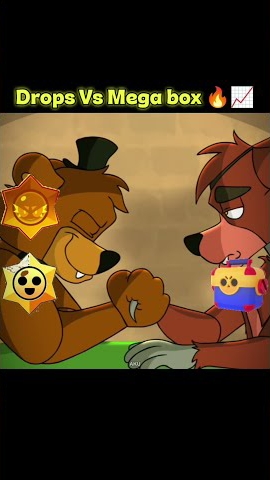Drops Vs mega box 🤫🔥  #brawlstars #supercell