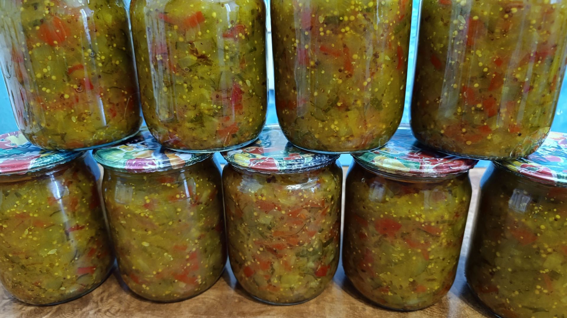 Консервация на зиму : соус Релиш /  Winter Preservation: Relish Sauce