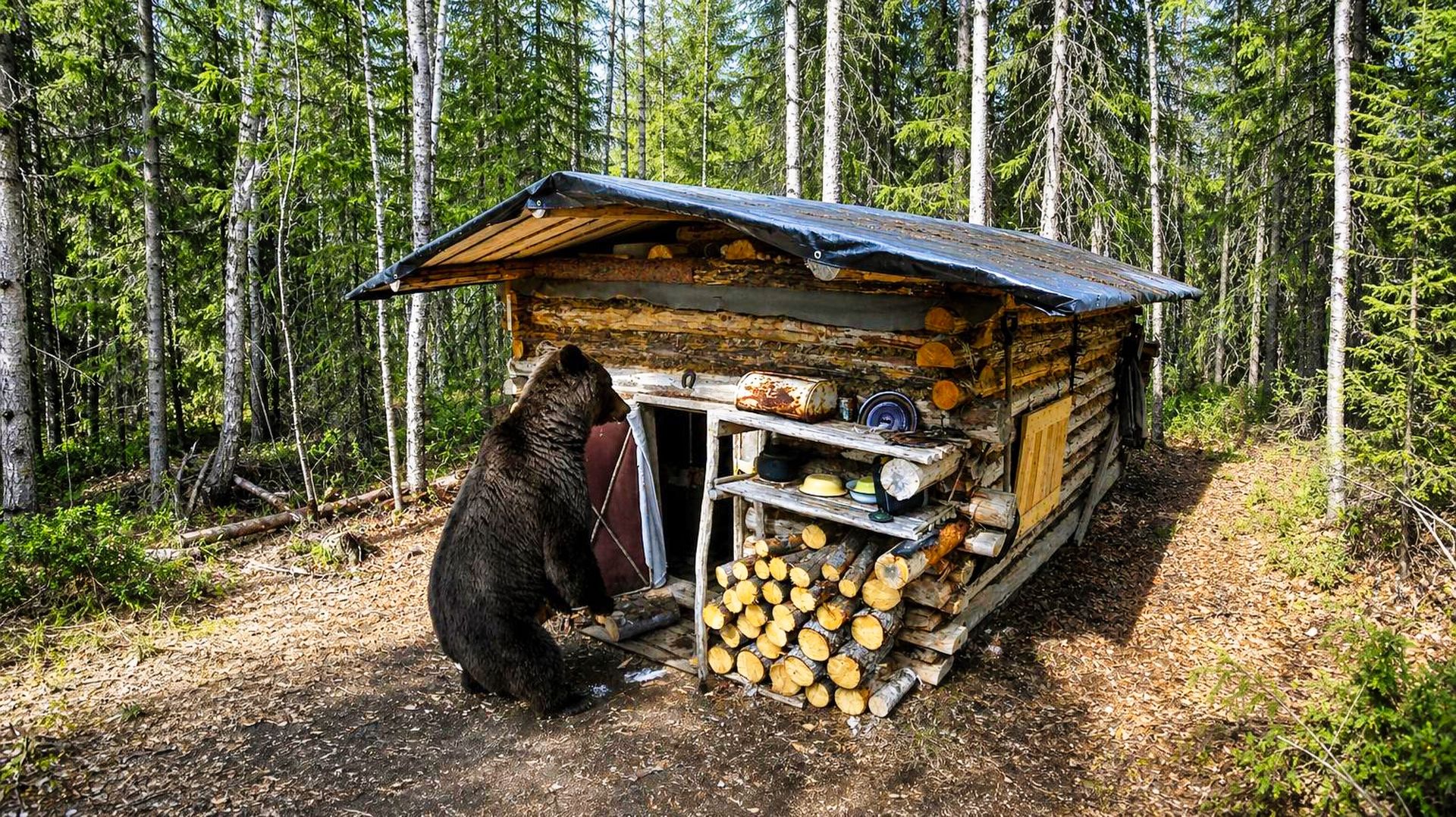 МЕДВЕДЬ ПРИХОДИЛ. ИЗБА ГЛУХАРИНАЯ. РЫБАЛКА на ХАРИУСА.