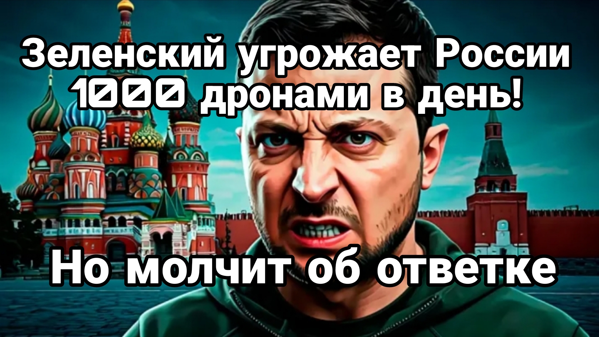 ЗЕЛЕНСКИЙ УГРОЖАЕТ РОССИИ 1000 ДРОНОМАИ В ДЕНЬ НО УМАЛЧИВАЕТ ОБ ОТВЕТКЕ