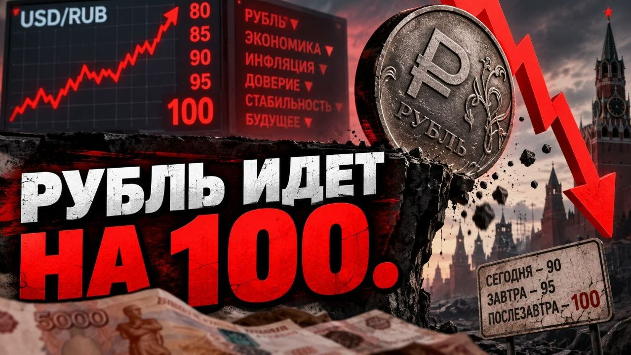 ОБВАЛ рубля продолжится. Прогноз курса доллар/рубль на конец 2026 года