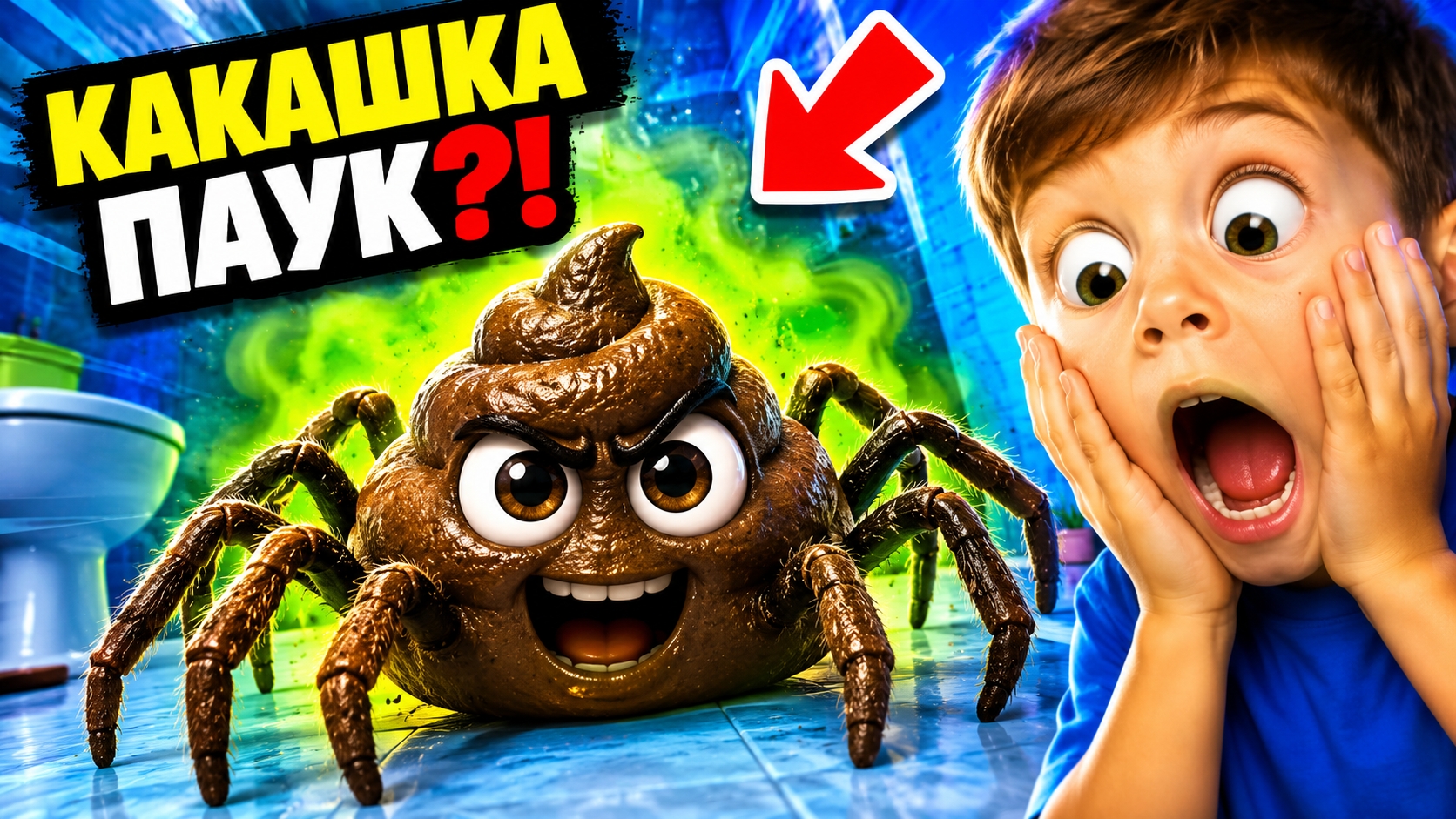 ОЙ! КАКАШКА ОЖИЛА! 💩🕷️ Куда она побежала? Смешное приключение для детей