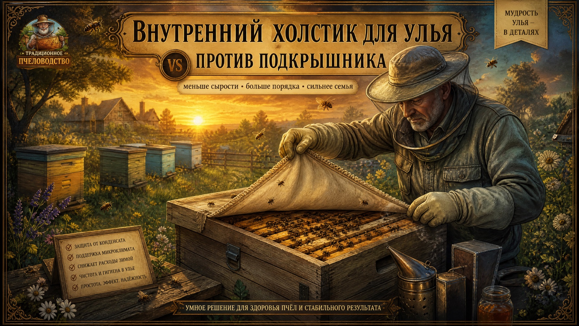 Метод гибкого внутреннего покрытия улья для частичного осмотра