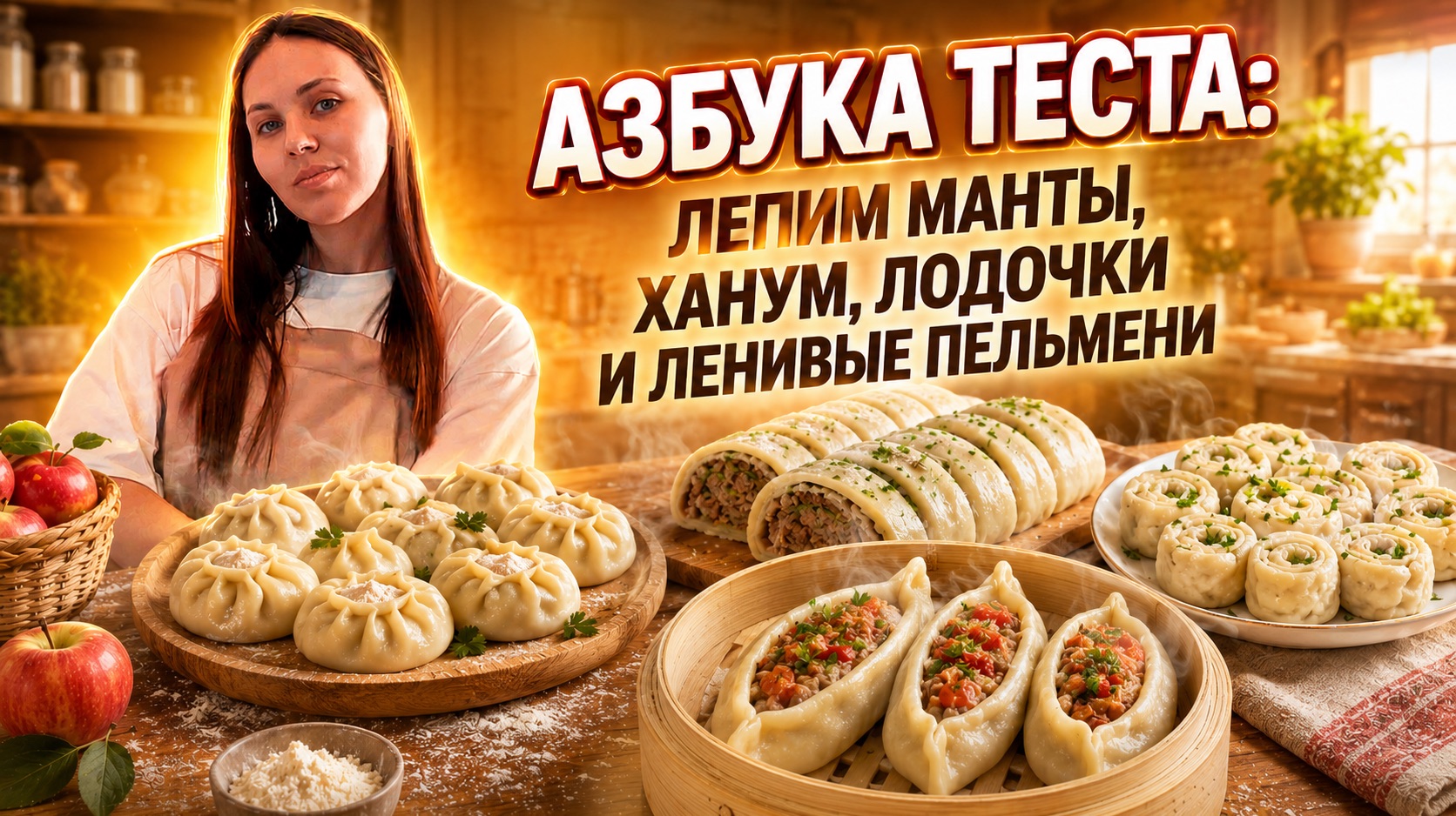 Азбука теста: Лепим Манты, Ханум, Лодочки и Ленивые пельмени
