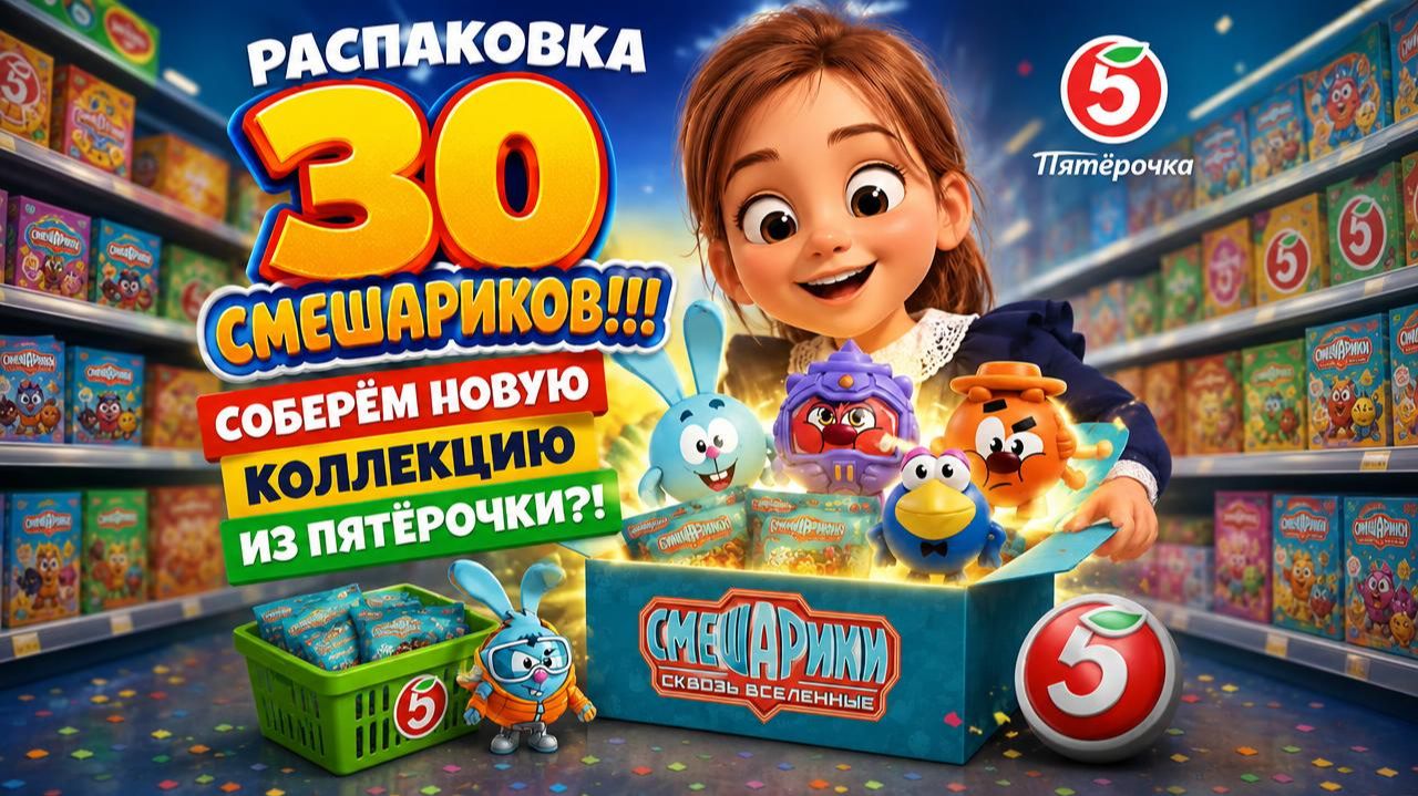 Смешарики из Пятёрочки!!! Распаковка 30 штук!!!