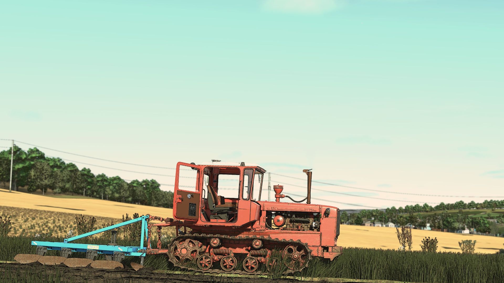 FS25 Карта Подильський край #09. Пахота ДТ-75 с плугом ПЛН-4-35. Relax Gameplay.