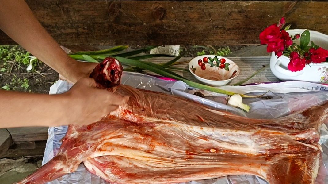 Ягнёнок на мангале #рецепт #мясо на мангале #еда