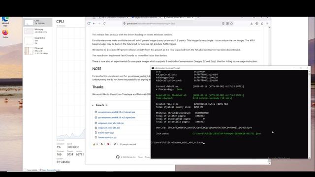 6. Снятие полных дампов RAM. DumpIt, Winpmem.