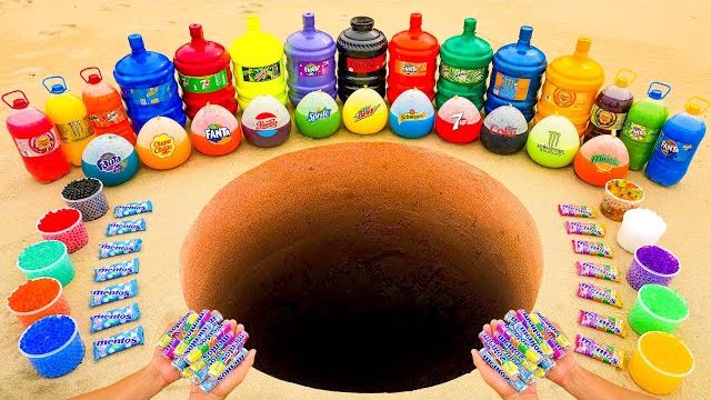Эксперимент: Воздушные шарики Coca-Cola & Orbeez, Mtn Dew, Фанта, Чупа-Чупс, 7up