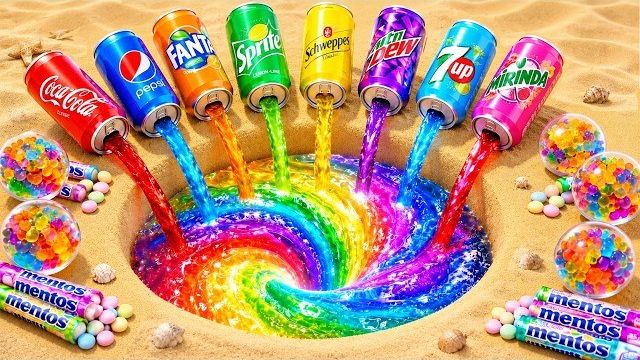 ЭКСПЕРИМЕНТ: мощная струя зубной пасты из гигантской ракеты Coca-Cola, Mtn Dew, Fanta, Cola и Mentos