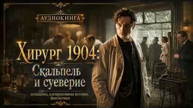 АУДИОКНИГА ХИРУРГ 1904: СКАЛЬПЕЛЬ И СУЕВЕРИЕ, ПОПАДАНЕЦ, АЛЬТЕРНАТИВНАЯ ИСТОРИЯ, ФАНТАСТИКА