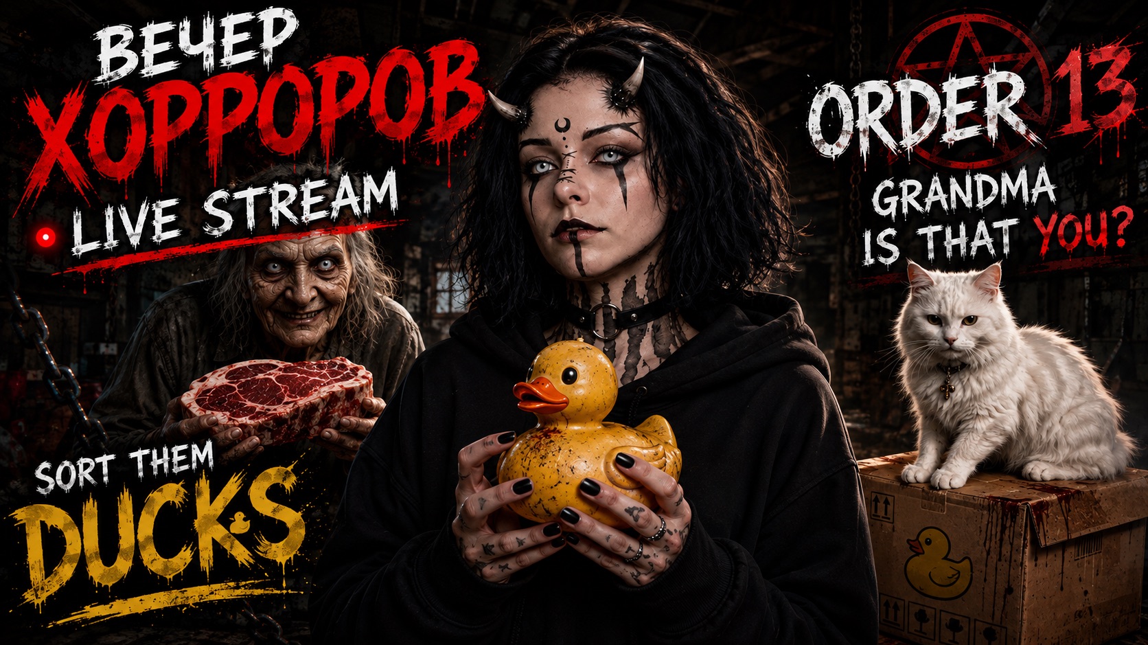 🟥Вечер хорроров🟥Live Stream🟥Order 13🟥Grandma Is That You?🟥и..🟥sort Them Ducks🟥
