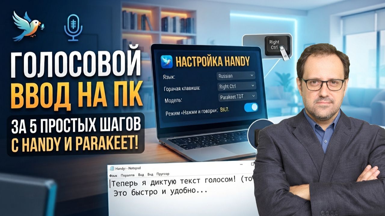 Пять простых шагов, как настроить голосовой ввод текста на компьютере с помощью программы Handy